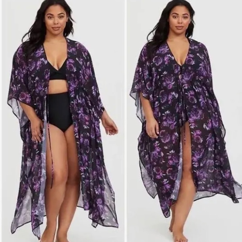 New with tags - torrid - polyester swimsuit cover/robe size 3/4